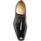 Belvedere "Cava" Black Genuine Ostrich/Eel Shoes
